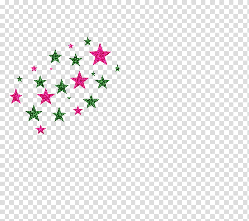 Green And Pink Stars transparent background PNG clipart