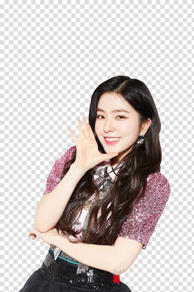 Red Velvet Reveluv Baby Woman Wearing Pink And Gray Collared Floral Shirt Transparent Background Png Clipart Hiclipart - red velvet peek a boo wendy roblox