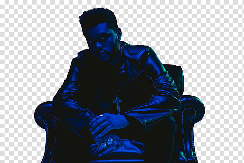 The Weeknd, man sitting on sofa chair transparent background PNG clipart