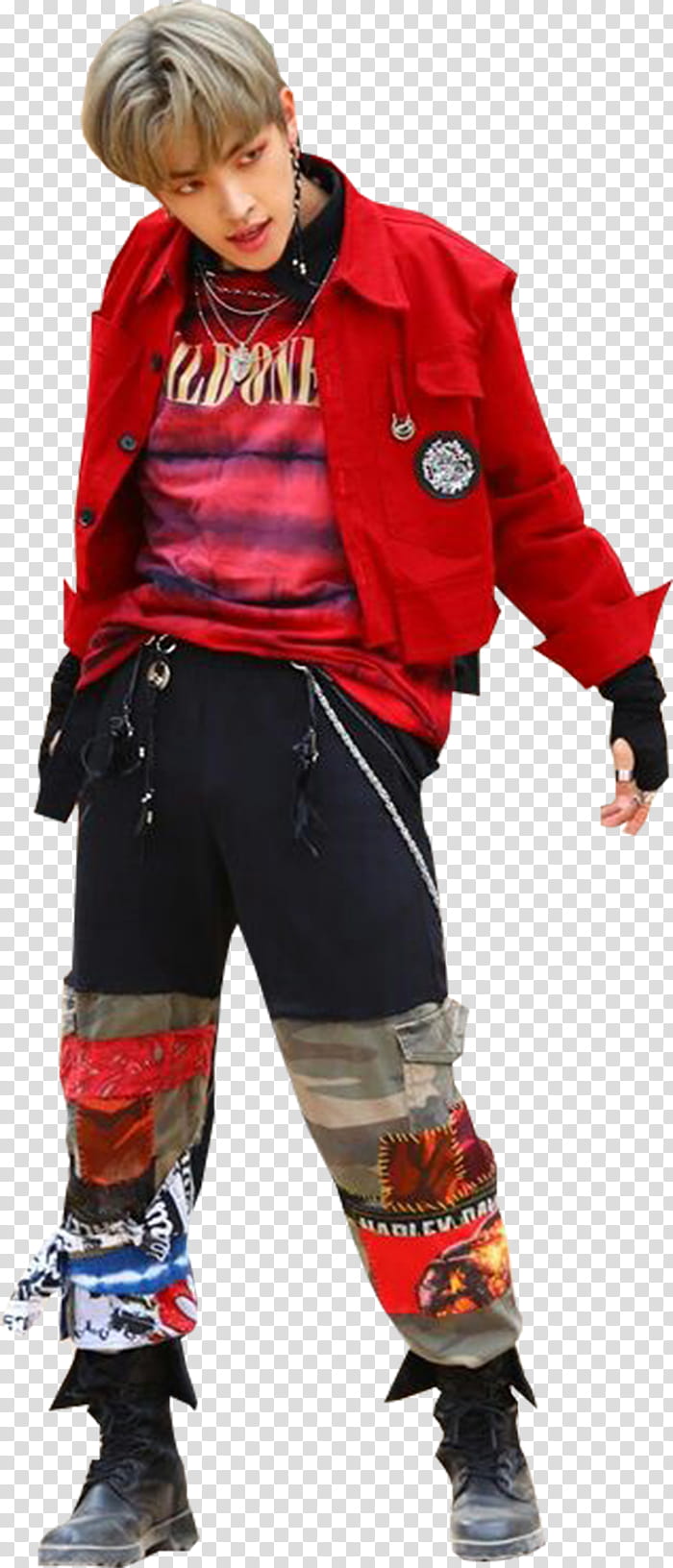 man wearing red jacket and black pans transparent background PNG clipart