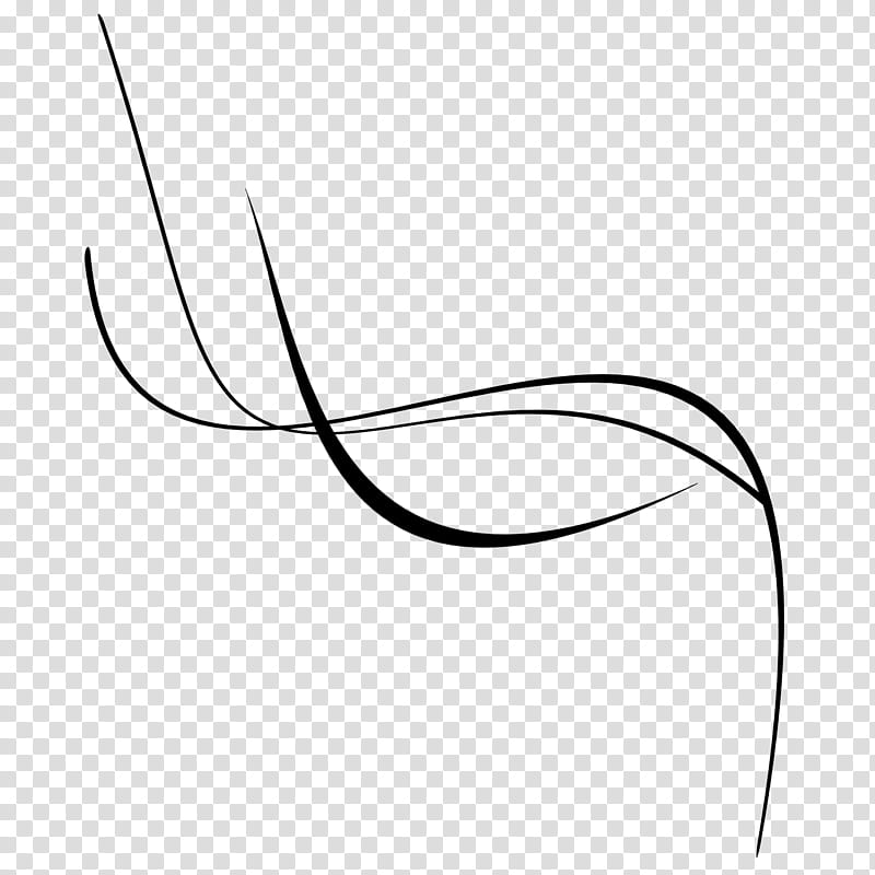 Abstract Lines Brushes Black Strand Illustration Transparent