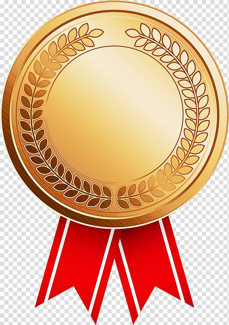 Trophy, Watercolor, Paint, Wet Ink, Medal, Award, Circle, Label transparent background PNG clipart