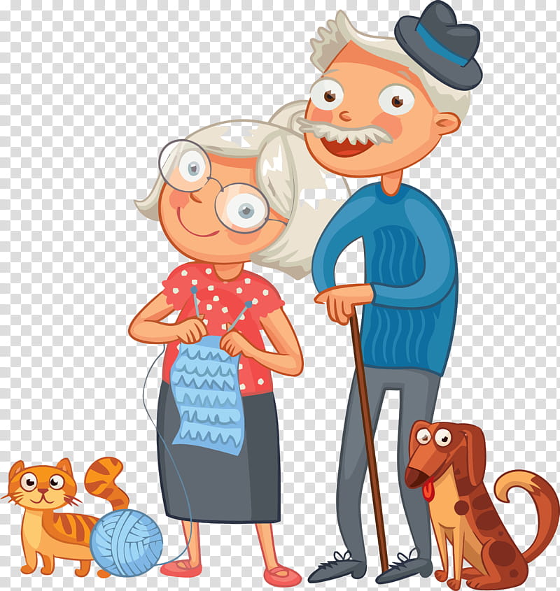 National Grandparents Day grandmother grandfather, Cartoon, Toy,  Interaction, Child, Sharing transparent background PNG clipart | HiClipart