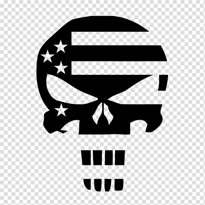 Punisher Logo, Decal, Sticker, Flag, United States, Flag Of The United States, Punisher Skull Flag, Stencil transparent background PNG clipart