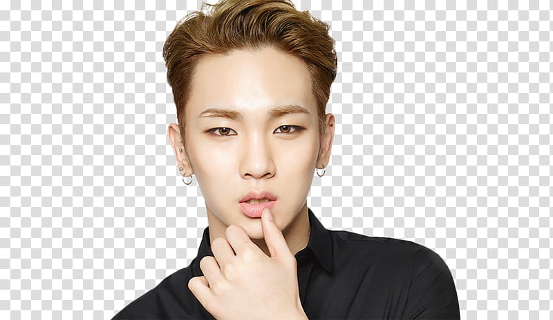 SHINee, man touching his lips transparent background PNG clipart