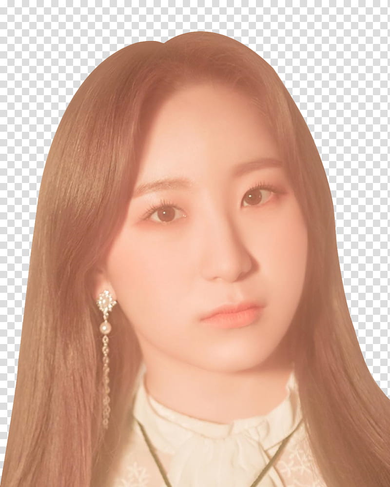 CHAEYEON COLOR IZ IZ ONE, woman wearing drop earring transparent background PNG clipart