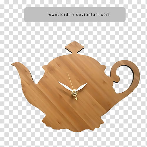 brown wooden kettle analog wall clock transparent background PNG clipart