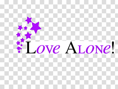 Katelyn Tarver Text, purple stars with love alone! text overlay transparent background PNG clipart