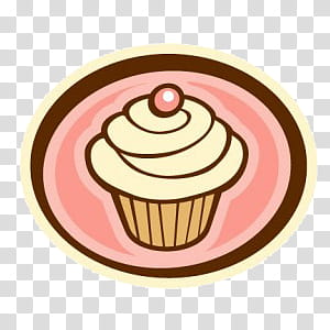 So Yummy S, cupcake with white icing illustration transparent background PNG clipart