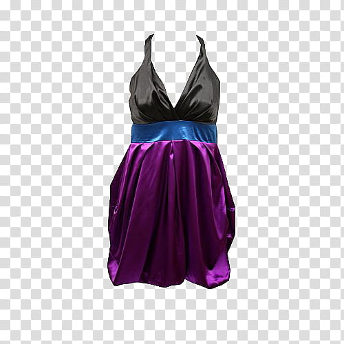 Dress s, black, blue, and purple deep V-neck dress transparent background PNG clipart