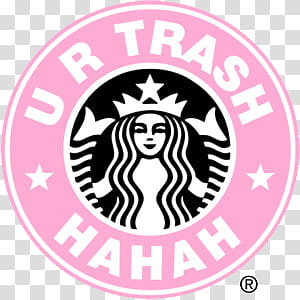 Starbucks Logos s, Starbucks Ur Trash logo illustration transparent background PNG clipart
