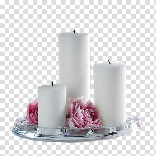 Velas Estilo Vintage, unlighted white -piece pillar candles transparent background PNG clipart