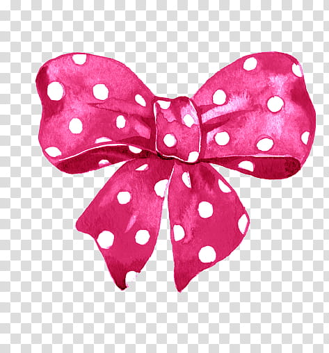 Pink Polka Dot Bow Clipart Transparent