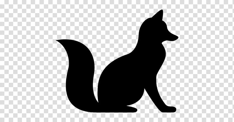 Cat Silhouette, Fox, Monogram, Displate, Black Cat, Tail, Blackandwhite, Small To Mediumsized Cats transparent background PNG clipart
