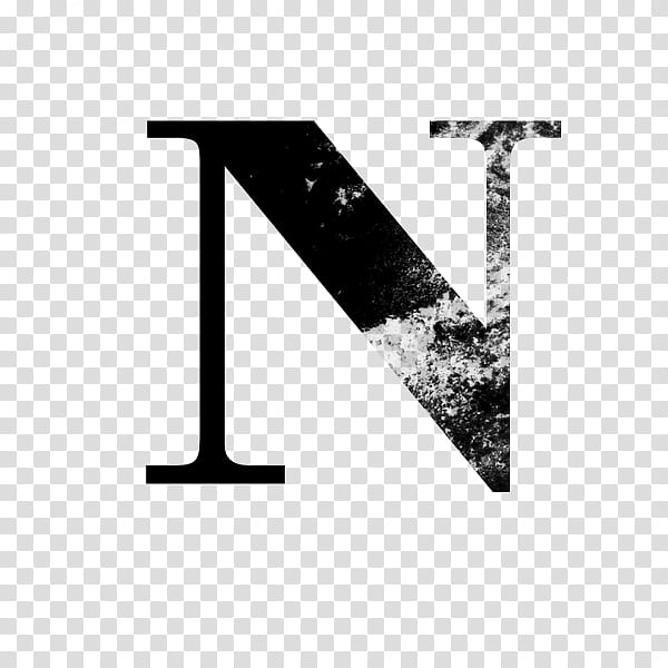 , black letter N typed text transparent background PNG clipart