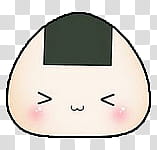 Cute, rice ball emoticon transparent background PNG clipart