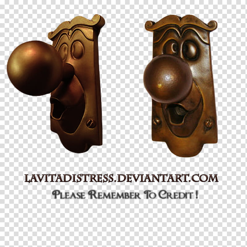 Wonderland Door Knobs, brown door knob with text overlay transparent background PNG clipart