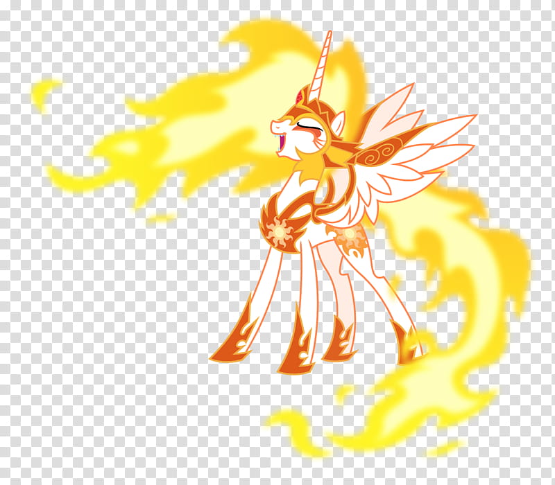 Daybreaker laughing evilly, white and yellow unicorn transparent background PNG clipart