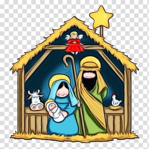Christmas decoration, Watercolor, Paint, Wet Ink, Nativity Scene, Cartoon, Interior Design, Christmas transparent background PNG clipart
