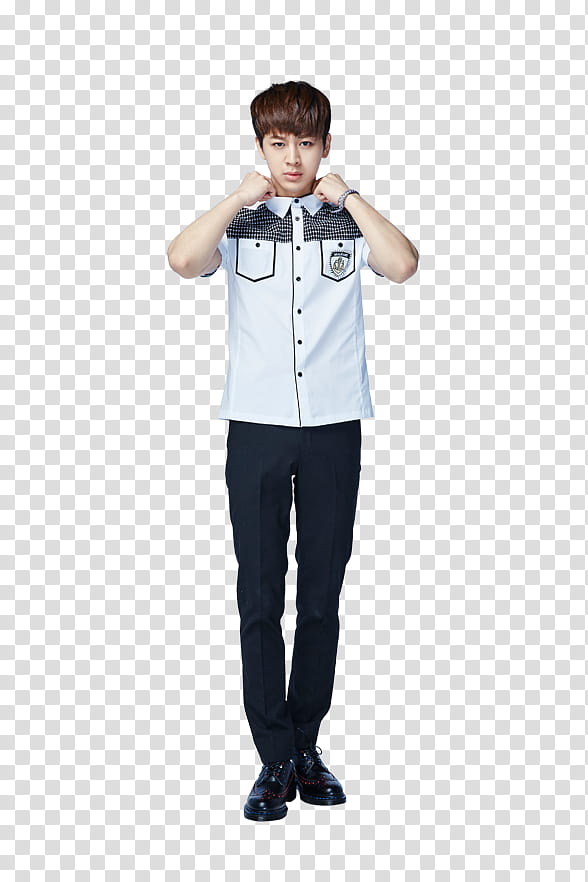 iKON Smart P, men's white collared top transparent background PNG clipart