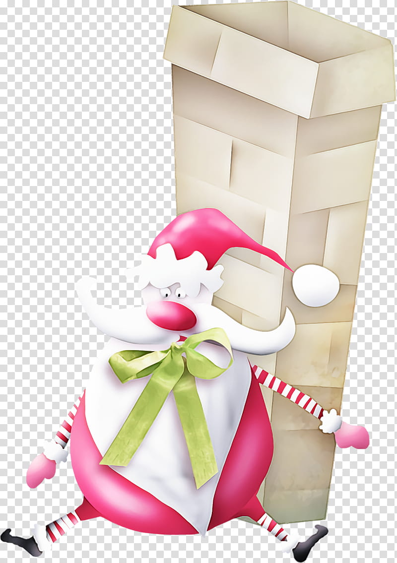 Christmas Santa Santa Claus Saint Nicholas, Kris Kringle, Father Christmas, Pink, Ribbon transparent background PNG clipart