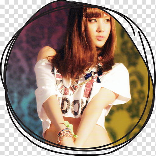 Seohyun IGAB Circle Lines Folder Icon , Seohyun , woman wearing white crop-top transparent background PNG clipart