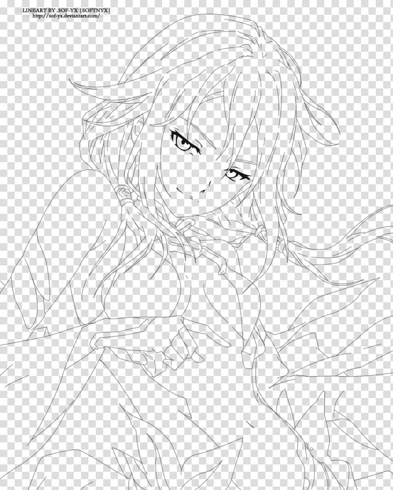 Inori yuzuriha, lineart, sketch of woman transparent background PNG clipart
