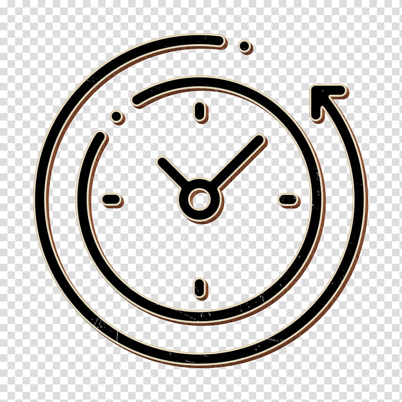 Back in time icon Clock icon Time icon, Wall Clock, Home Accessories, Furniture, Circle, Symbol, Interior Design transparent background PNG clipart
