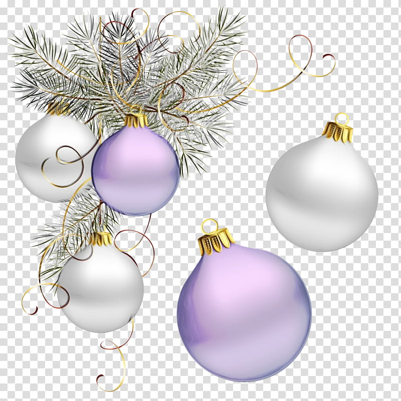 Christmas ornament, Watercolor, Paint, Wet Ink, Christmas Decoration, Holiday Ornament, Christmas Tree, Interior Design, Silver, Ball transparent background PNG clipart
