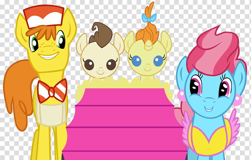 Cake family out on a stroll, multicolored My Little Pony transparent background PNG clipart