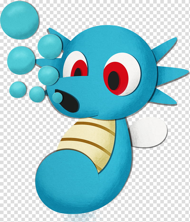 Papercut Horsea, blue character illustration transparent background PNG clipart