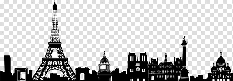 Miraculous Ladybug And Chat Noir, Paris city skyline silhouette ilustration transparent background PNG clipart