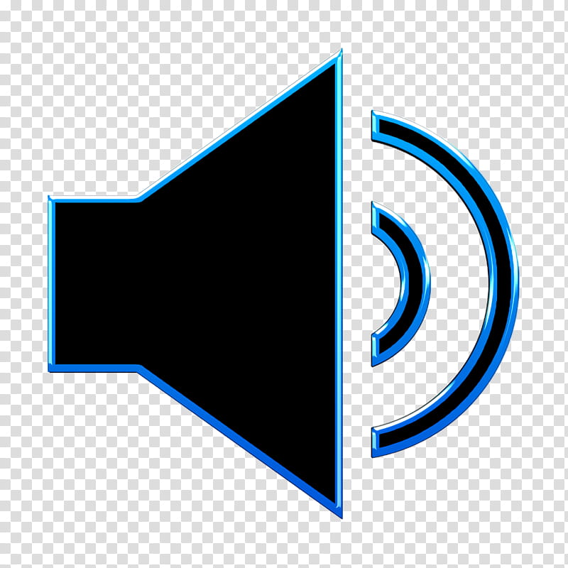 lound icon sound icon speaker icon, Volume Icon, Electric Blue, Logo, Line, Symbol transparent background PNG clipart