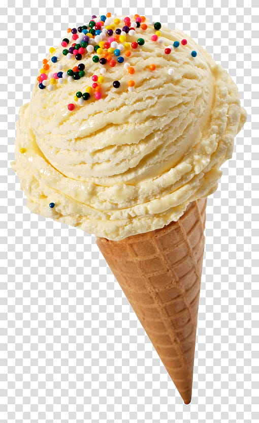 vanilla ice cream in cone illustration transparent background PNG clipart