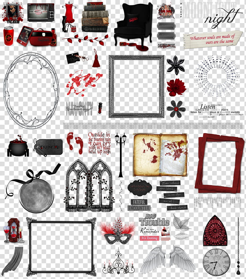 True Blood Vampire Word Art Clear Cut , black wing chair transparent background PNG clipart