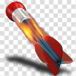 Delta s, red and gray rocket transparent background PNG clipart