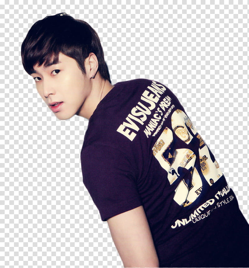 Yunho TVXQ , man wearing purple shirt transparent background PNG clipart