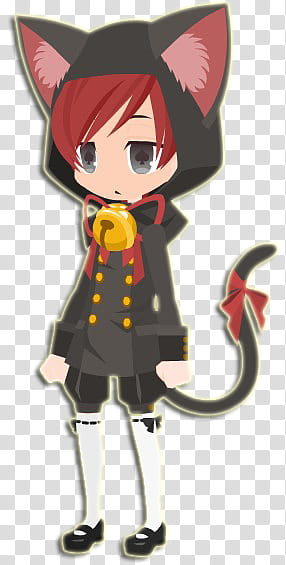 NENES EN NUEVOS AVATARES, red-haired girl wearing cat costume illustration transparent background PNG clipart