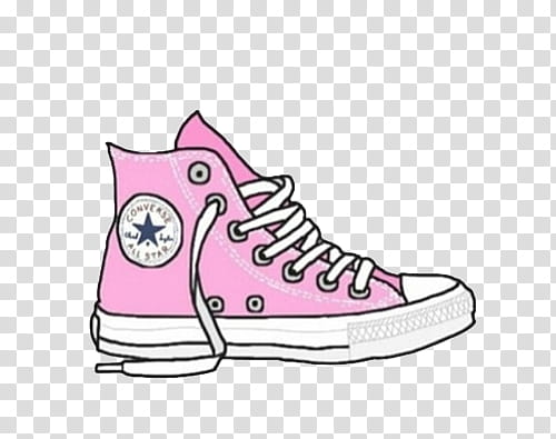 overlays, pink and white Converse high-top sneaker transparent background PNG clipart