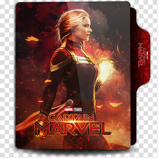 Captain Marvel  Folder Icon V, CM  transparent background PNG clipart