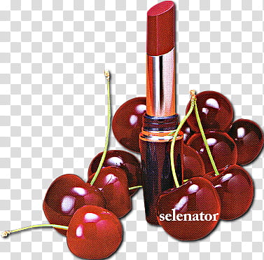 red cherry Selenator matte lipstick transparent background PNG clipart