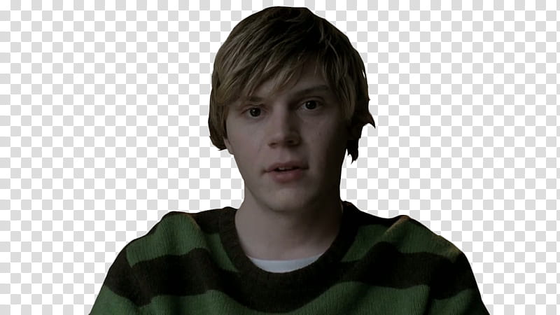 Evan Peters , man wearing green and black crew-neck shirt transparent background PNG clipart