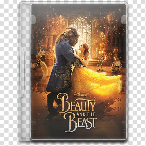 Movie Icon Mega , Beauty and the Beast (), Disney Beauty and the Beast DVD case transparent background PNG clipart