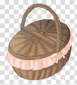 picnic basket  s, brown wicker basket illustration transparent background PNG clipart