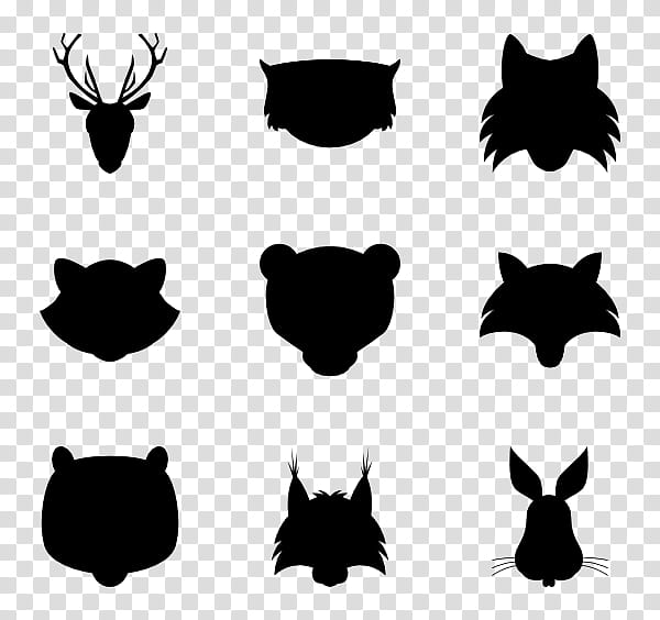 Dog And Cat Whiskers Black White M Snout Paw Silhouette Batm Black M Transparent Background Png Clipart Hiclipart