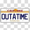 Back To The Future Icons Vista, OutatimePlate_x transparent background PNG clipart
