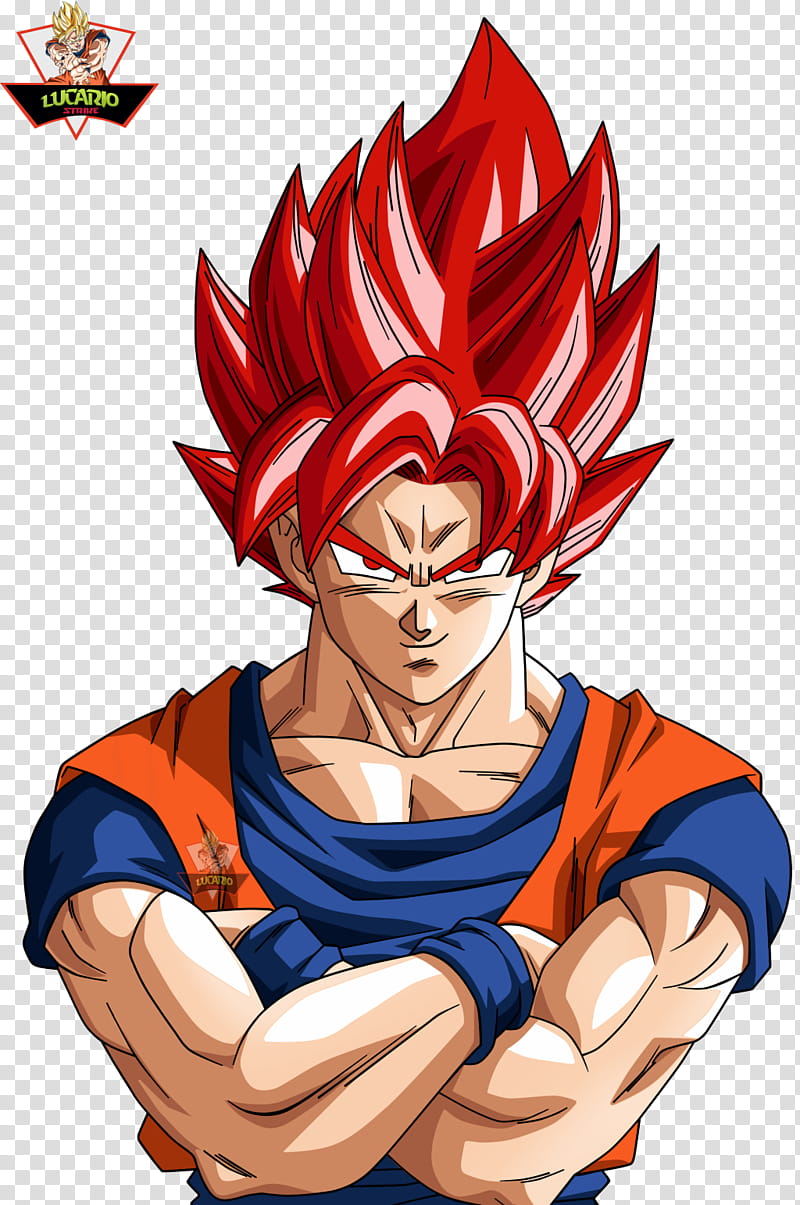 Goku Ssj God Red New Transformation, png