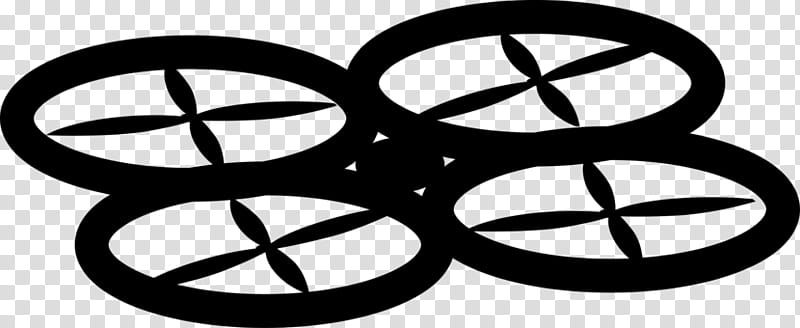 Unmanned Aerial Vehicle Blackandwhite, Quadcopter, Transportation, Drawing, Line, Symbol, Circle transparent background PNG clipart