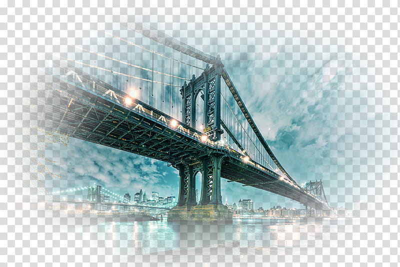 Manhattan Bridge Bridge, Brooklyn Bridge, Sunset, New York, United States, Fixed Link, Architecture, Nonbuilding Structure transparent background PNG clipart