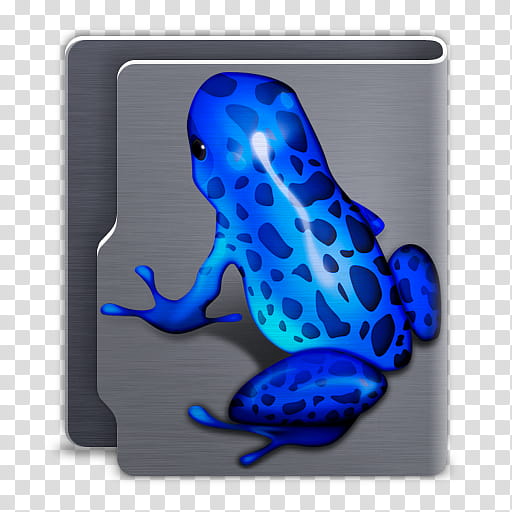 Aquave Metal Icon Set, blue frog illustration transparent background PNG clipart